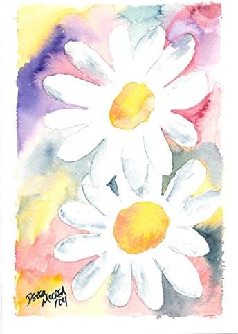 2 Daisies Floral Painting by Derek Mccrea